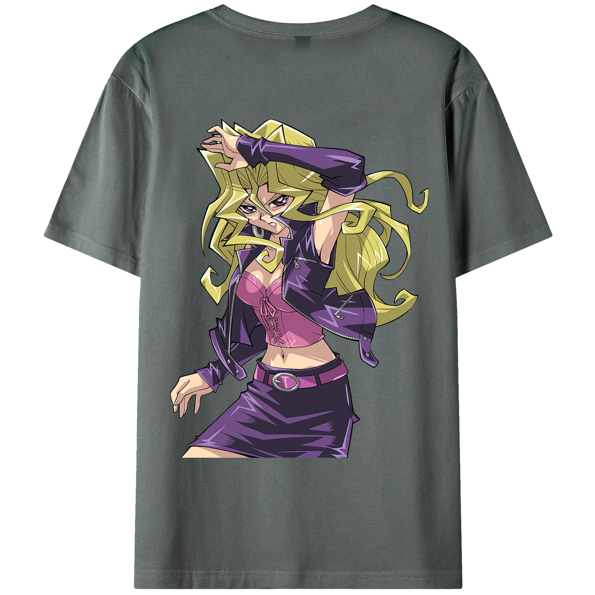 （画像用） 遊☆戯☆王 Yu-Gi-Oh! 綿100％ メンズ半袖Tシャツ（バックプリント） 通気性